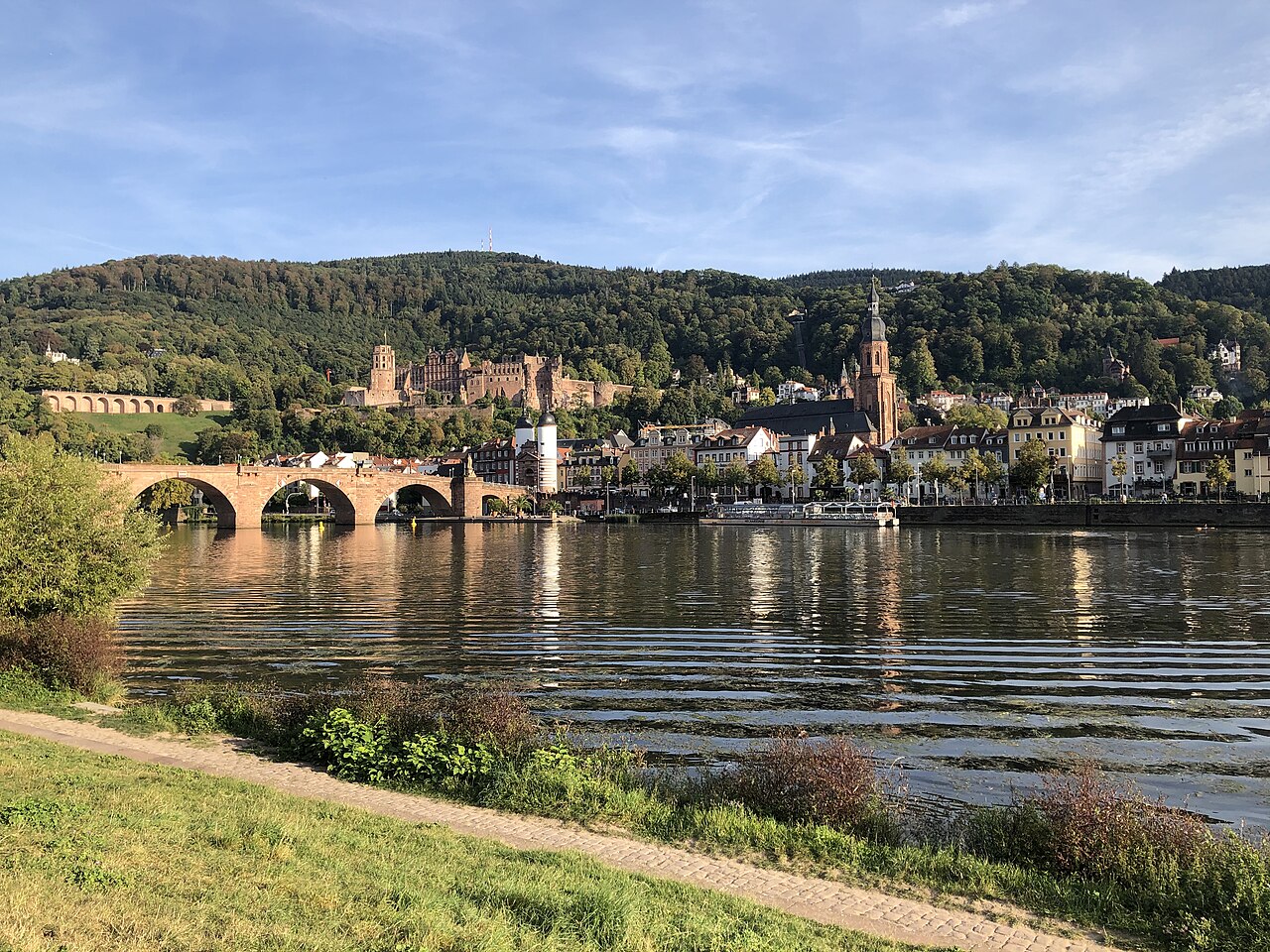 Alte Brücke, Neckar und Schloss Heidelberg