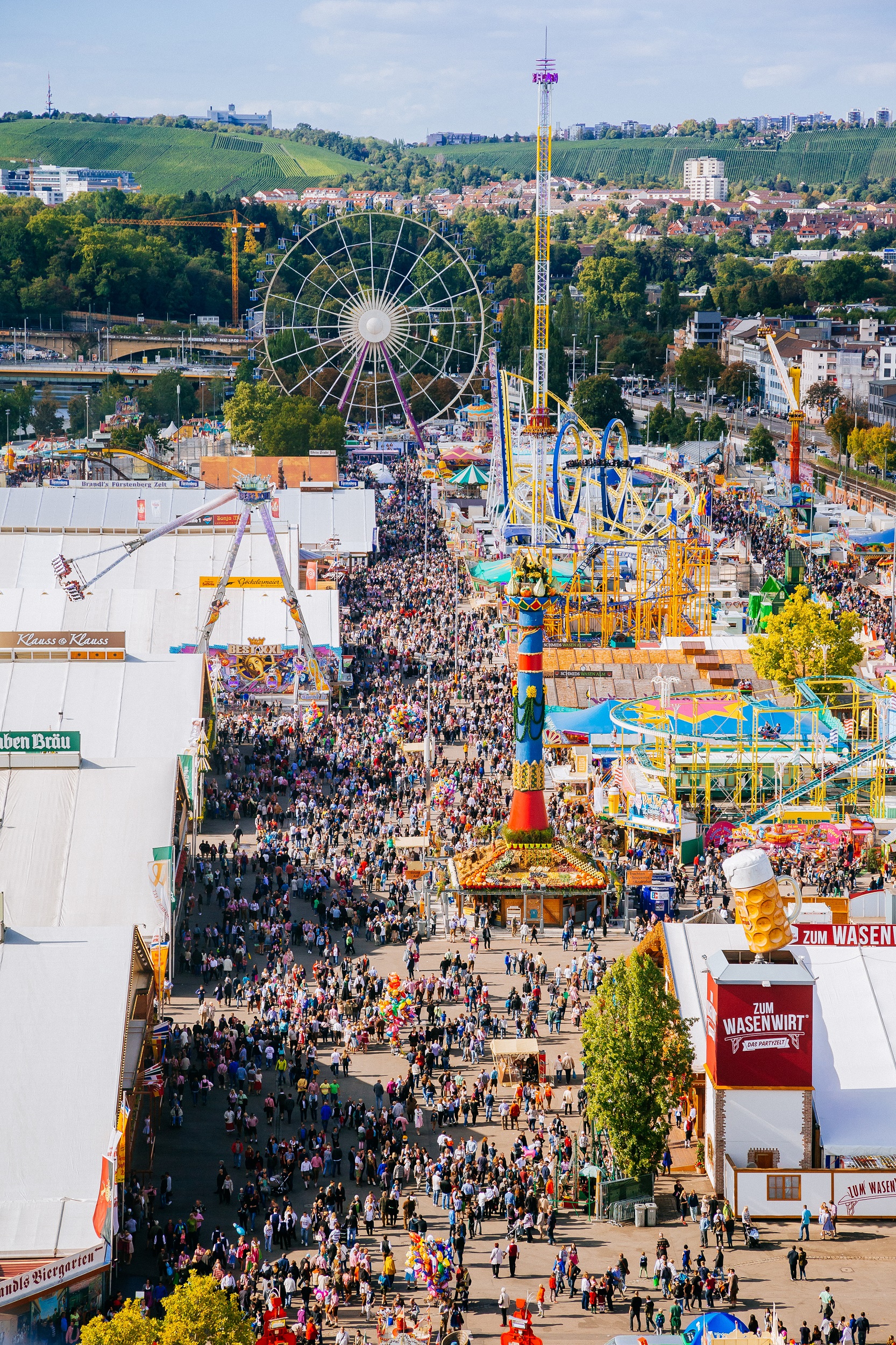 Blick auf den Cannstatter Festplatz